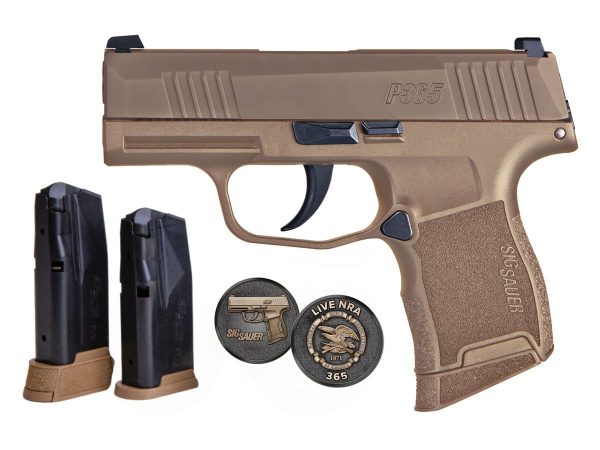 SIG SAUER P365 9MM 3" NRA EDITION PISTOL, COYOTE TAN - 365-9-COYXR3-NRA19